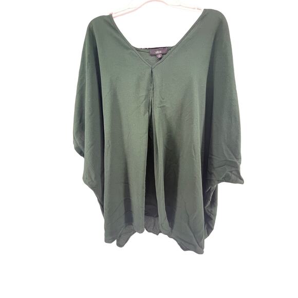 Ellos Women's Green V-Neck Dolman Sleeve Blouse Size 2X 26/28 - Picture 1 of 7